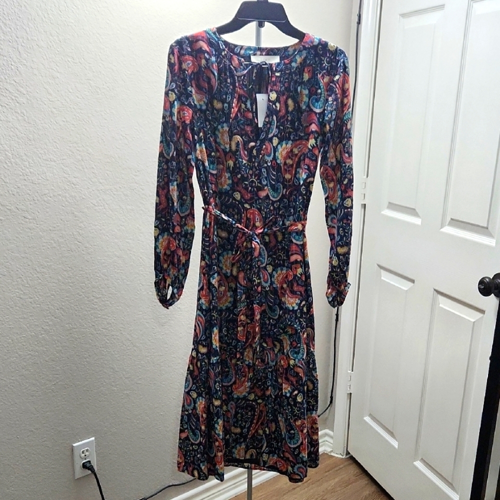 NWT! LOFT Paisley Printed Maxi Dress Womens Size XS